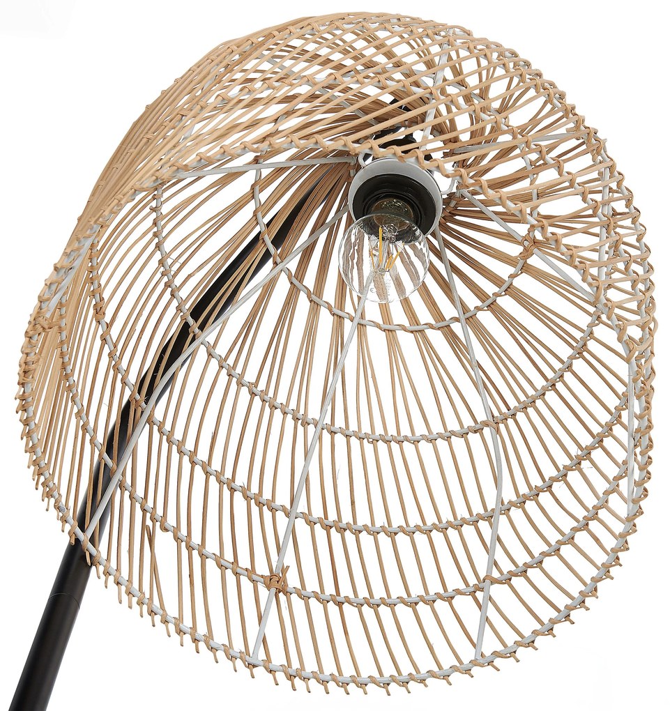 Natúr rattan állólámpa 165 cm BERNICA Beliani