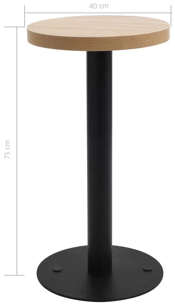 Világosbarna MDF bisztróasztal 40 cm