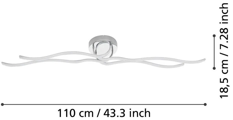 Ezüstszínű LED mennyezeti lámpa 16x108,5 cm RONCADE – EGLO