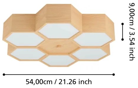 Eglo 98863 - Mennyezeti lámpa MIRLAS 6xE27/9W/230V