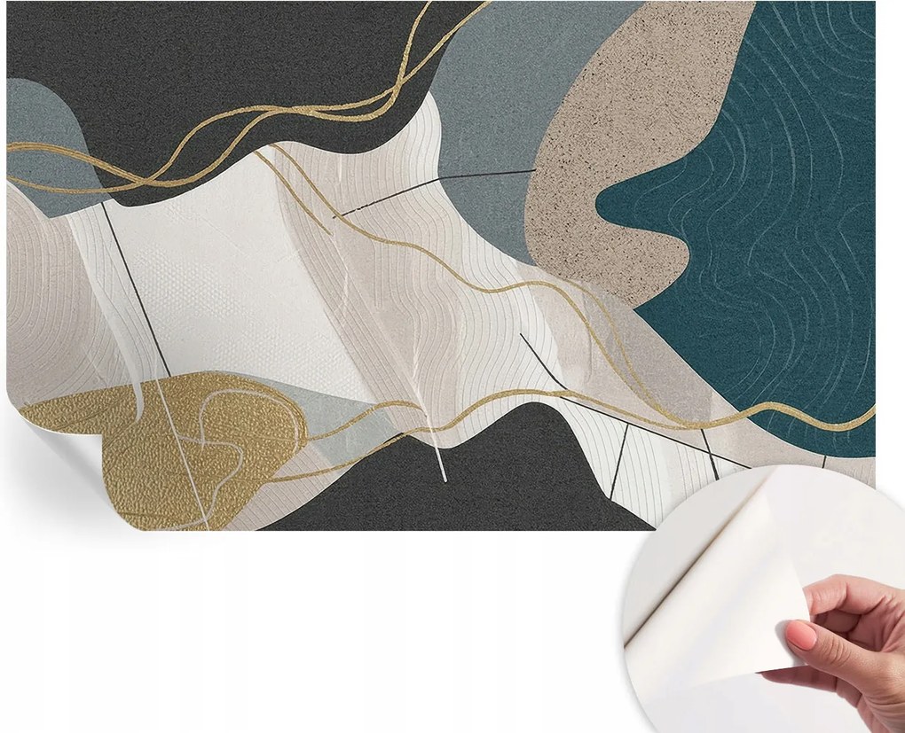 Dekoratív öntapadós fotótapéta irodába Absztrakt formák 416x254 cm