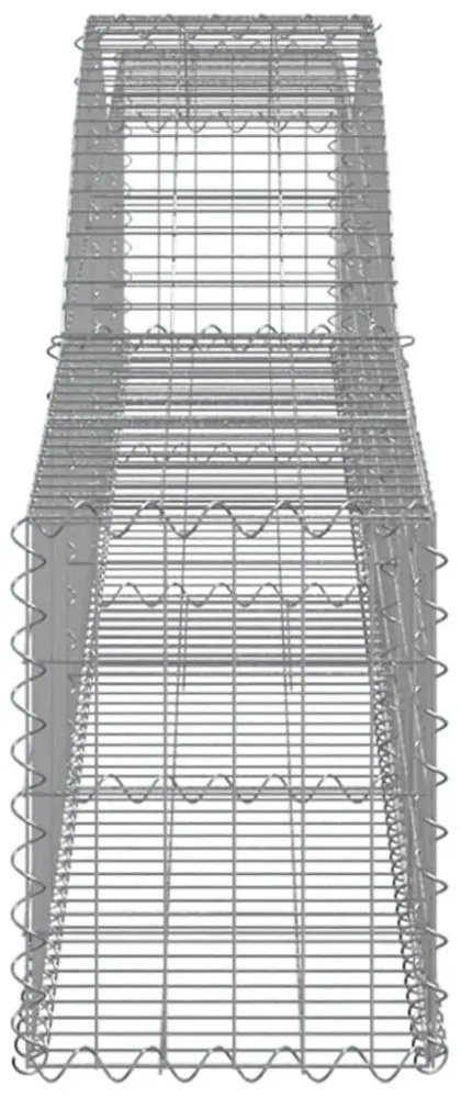 9 db íves horganyzott vas gabion kosár 400x30x40/60 cm