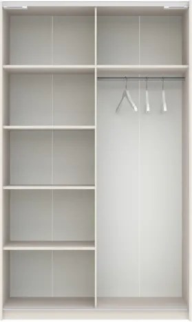BERNO ruhásszekrény, 120 cm | Kasmír + Jackson hickory tölgy