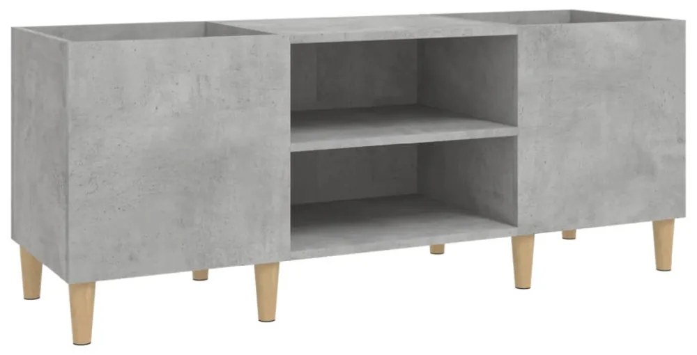 betonszürke szerelt fa hanglemezszekrény 121x38x48 cm