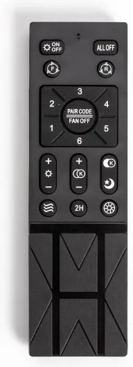 Brilagi - LED Dimmelhető lámpa ventilátorral RONDA LED/48W/230V fekete + távirányító