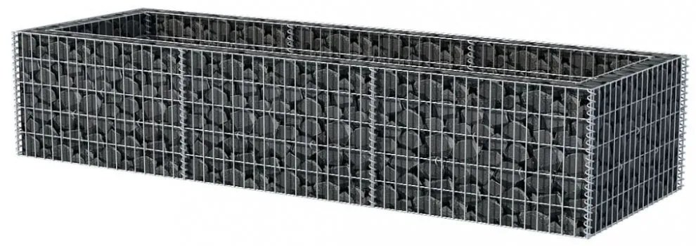acél gabion magaságyás 270 x 90 x 50 cm