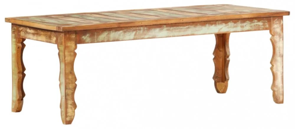 tömör újrahasznosított fa dohányzóasztal 110 x 50 x 40 cm