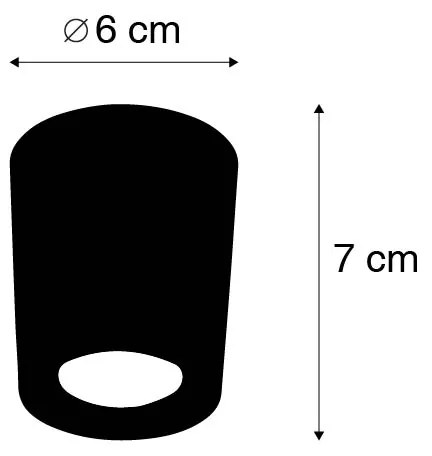 Modern mennyezeti spotlámpa fekete, LED-del IP55 - Livia