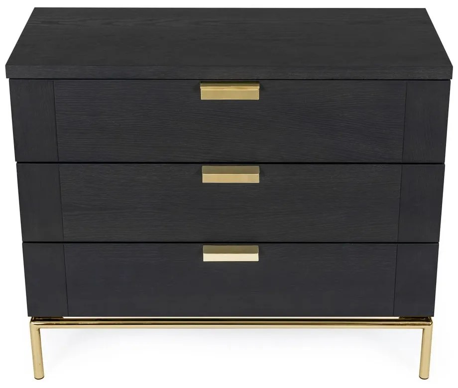 Pimlico fekete szekrény, 75 x 91 cm - Woodman