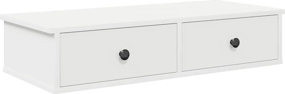 vidaXL Falipolc fiókokkal fehér 80x34x17 cm műszaki fa