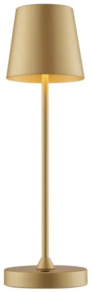 Brilliant - LED fényerőszabályozható, tölthető, érintésvezérlésű asztali lámpa ELORA LED/2,5W/5V 2700K IP44 arany