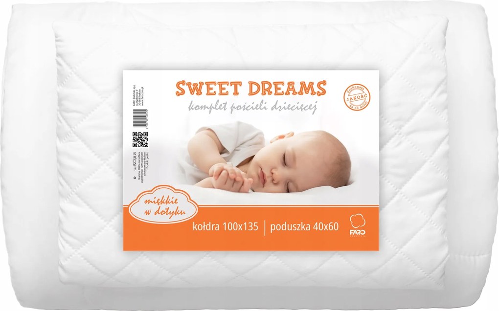 Gyerek paplan 100x135 párna 40x60 Baby fehér antiallergén Faro