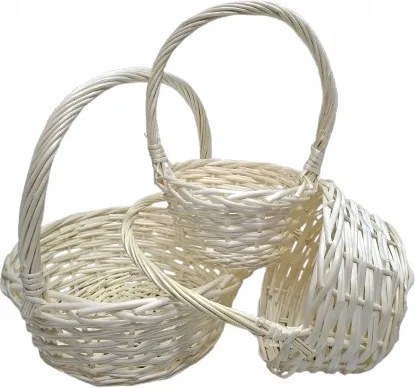 3x Kosár szett ajándék kosár húsvéti fonott kosár