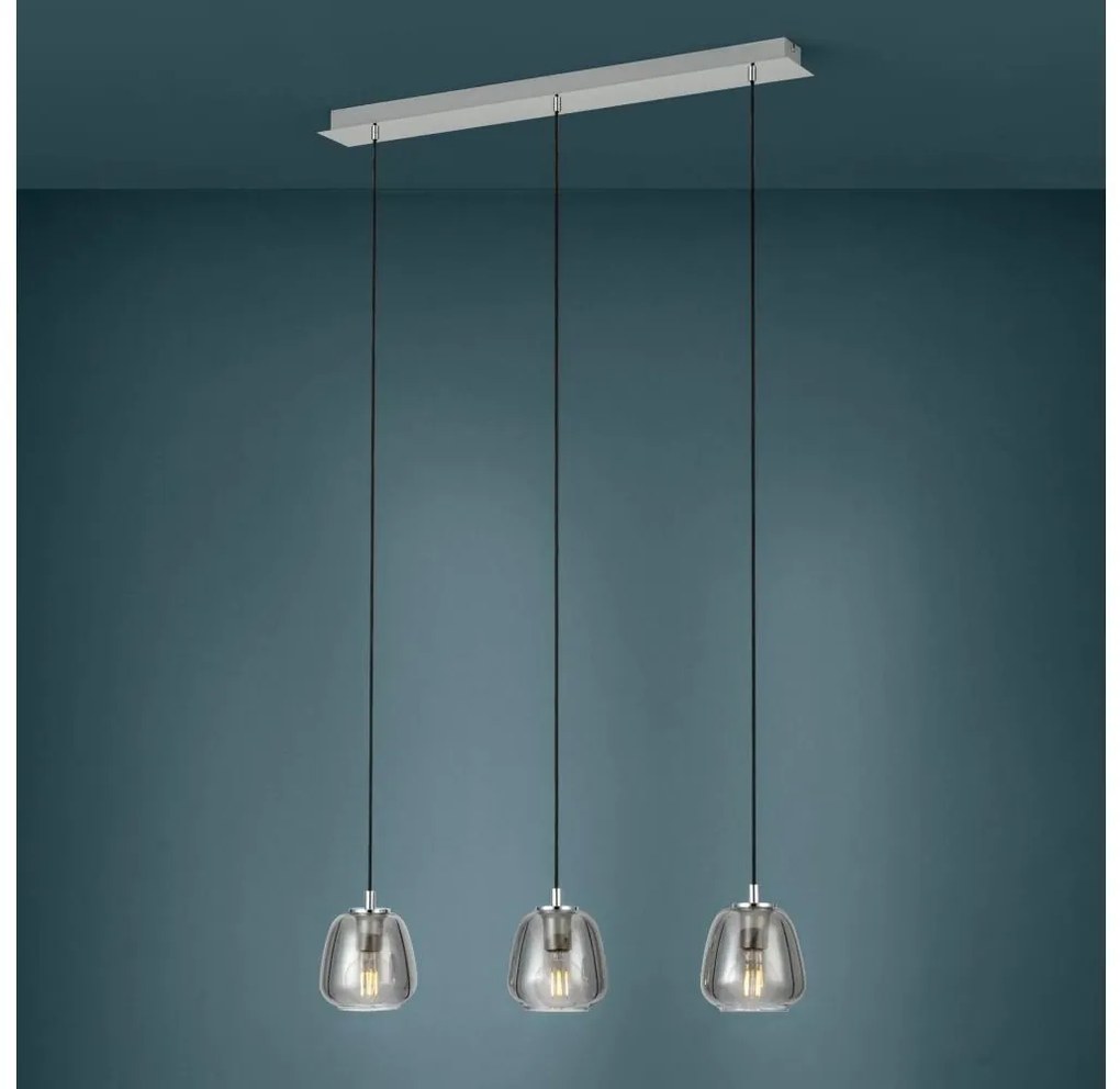 Eglo 39667 - Csillár zsinóron ALBARINO 3xE27/40W/230V füstös