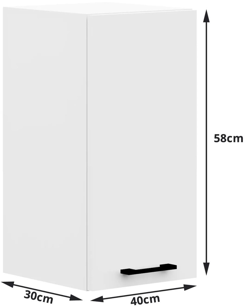 Felső konyhaszekrény Ozara W40 H580 (fehér). 1069134