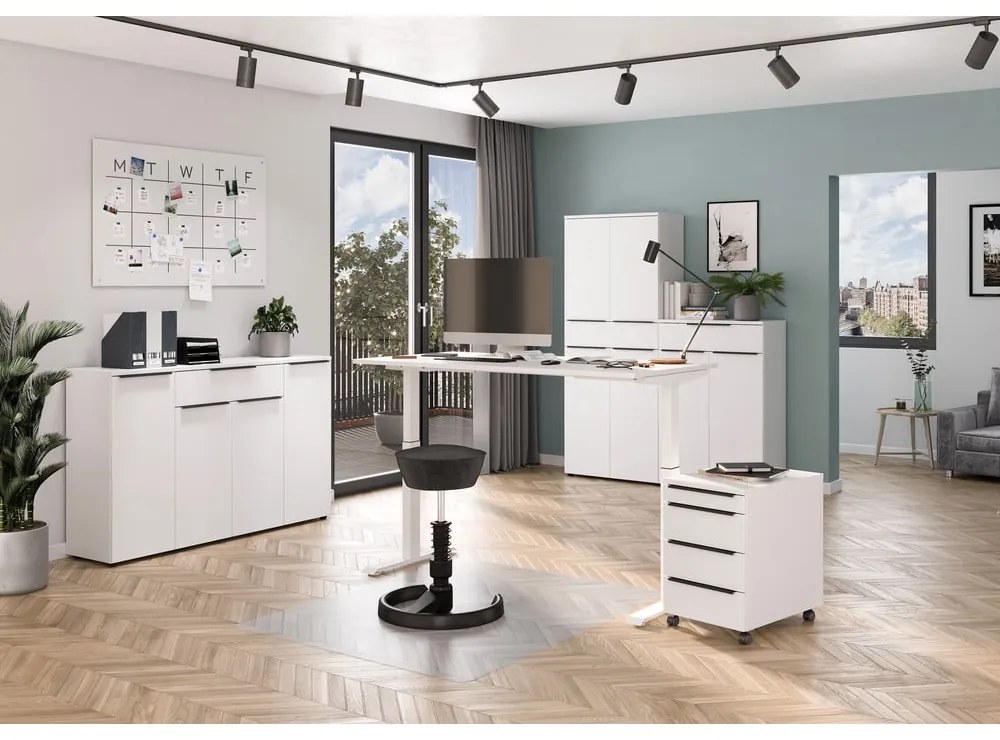 Fehér magas komód 81x120 cm Mailand – Germania