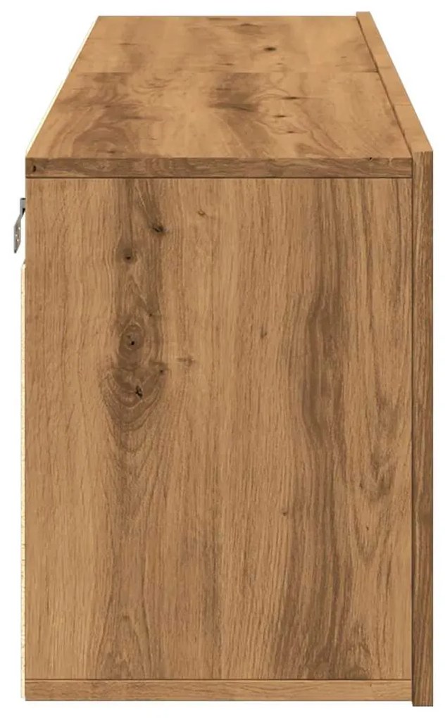2 db kézműves tölgy falra szerelhető TV-szekrény 60x30x41 cm