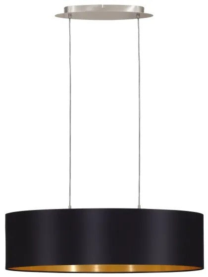 Eglo 55266 - Csillár zsinóron MASERLO 2xE27/60W/230V fekete