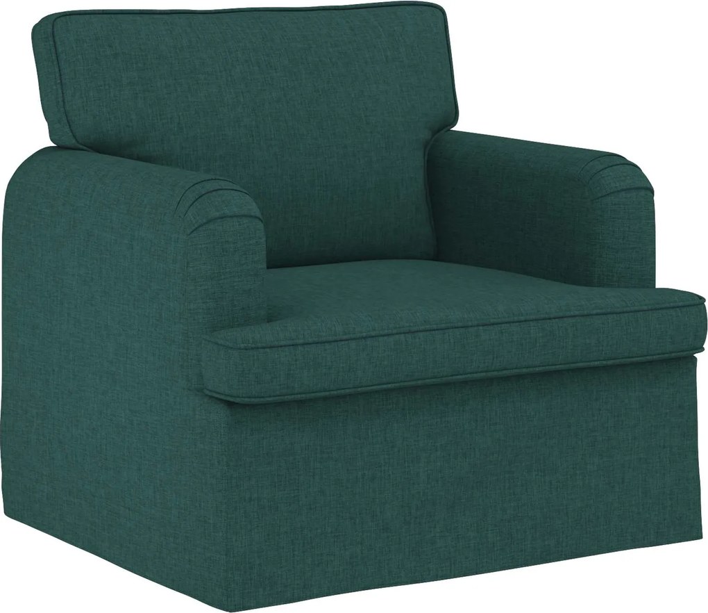 vidaXL Kanapé Sötétzöld 84 x 80 x 85 cm szövet
