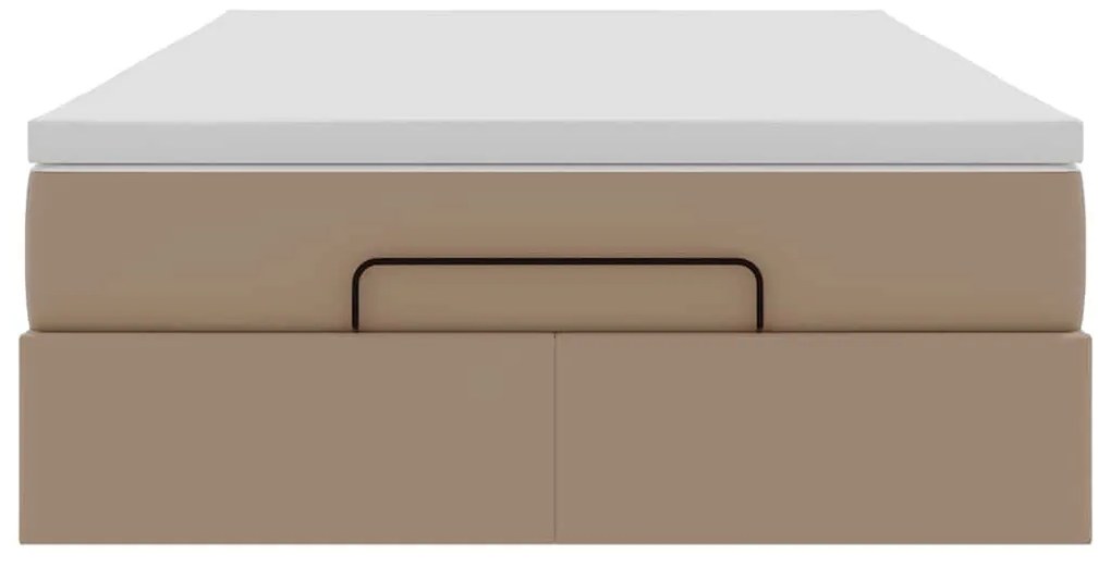 Ottomán ágykeret matraccal Cappucino 120x200cm műbőrrel