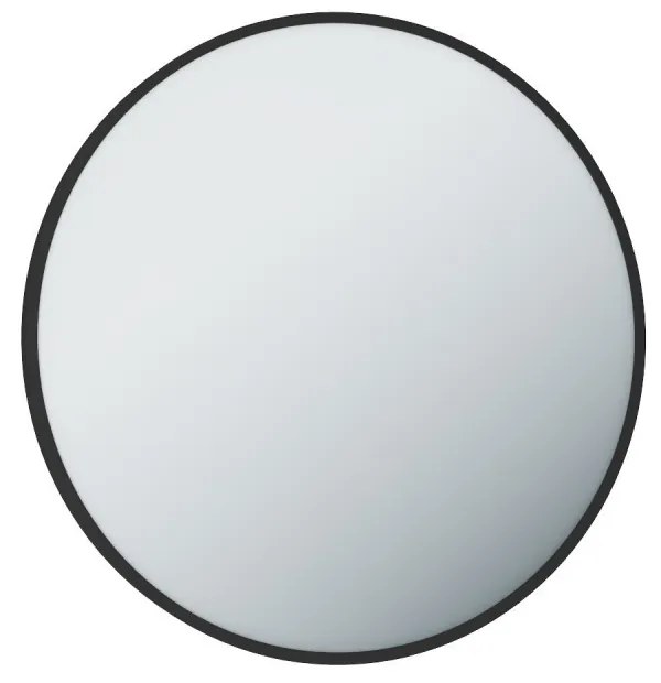 TMP IRON fürdőszobai tükör - FEKETE keret - kerek - 70 cm