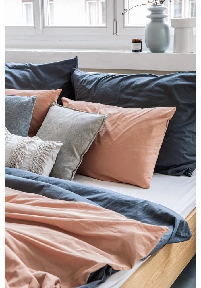 Természetes barna kétszemélyes kőmosott pamut ágyneműhuzat, 200 x 220 cm - Bonami Selection