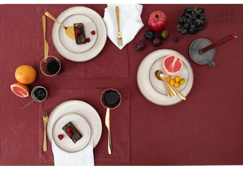 Len asztalterítő 140x200 cm Marsala – Linen Tales