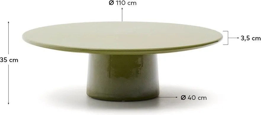 Beton kerek kerti dohányzóasztal ø 110 cm Albanella – Kave Home