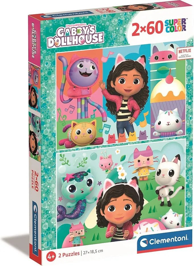 Gabi babaháza Meadow 2x60 db-os puzzle Clementoni