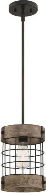 Westinghouse 61180 - Kábeles függőlámpa LANGSTON 1xE27/60W/230V átm. 19 cm fenyő
