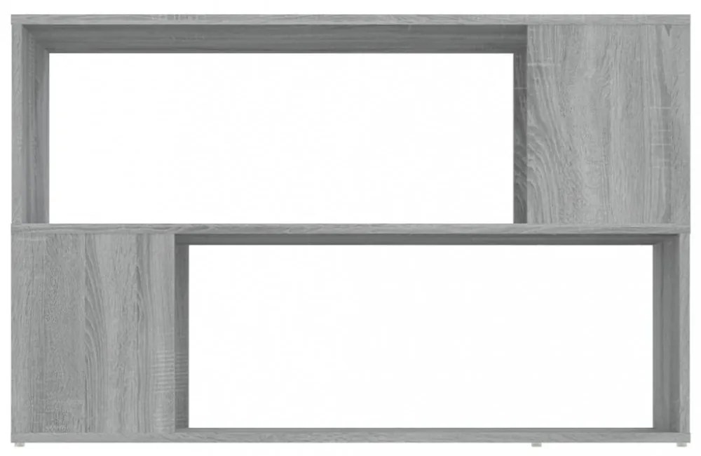 szürke sonoma színű szerelt fa könyvszekrény 100x24x63 cm