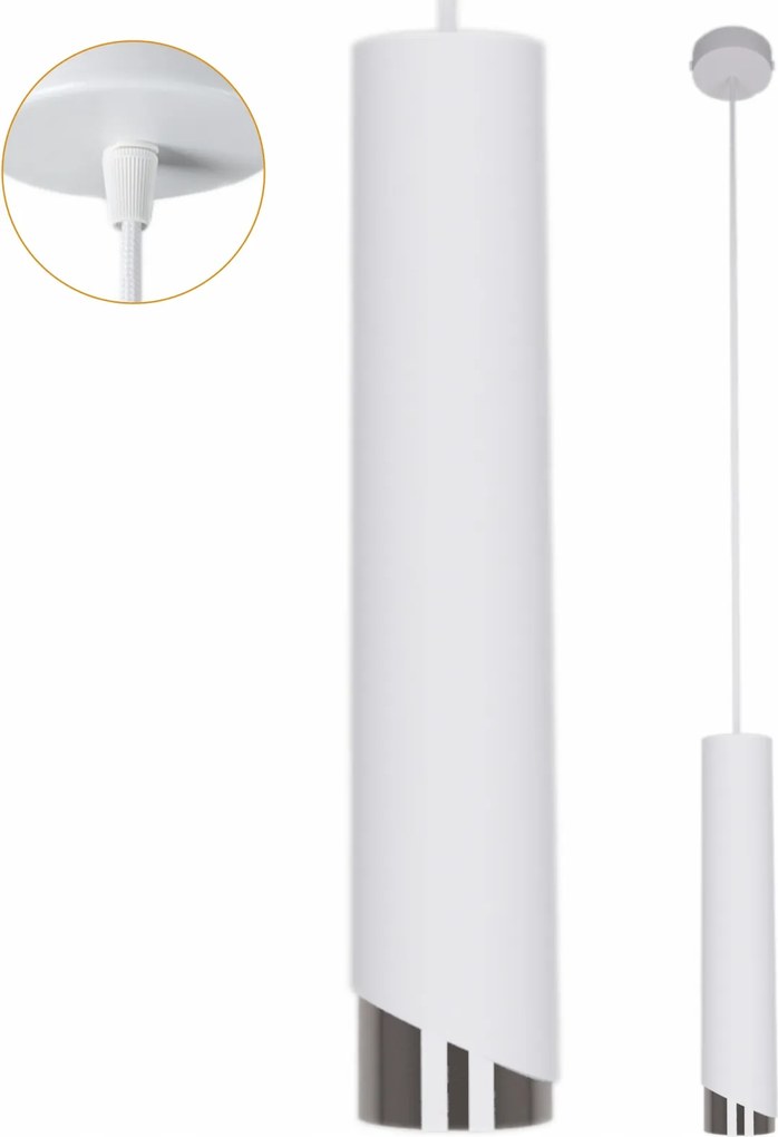 Mennyezeti függőlámpa csillár plafon Led 40W Túlnyúlás fém Tuba Loft