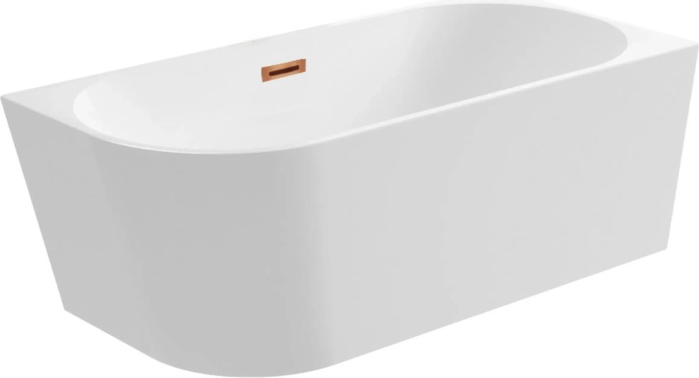 Aquauno Szabadonálló Sarokkád Jobbos 170 x 80 cm Réz Dugóval És Áttetsző