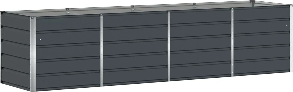 vidaXL Növénytartó Antracit 240 x 80 x 75 cm Acél