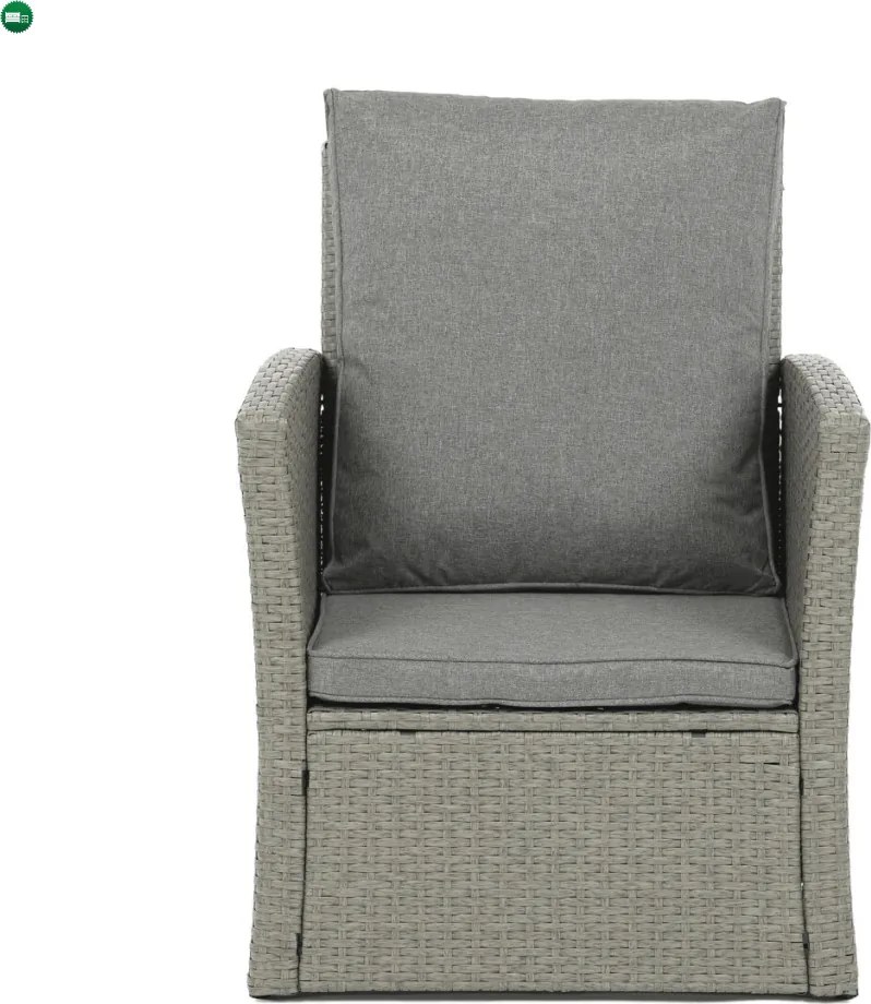 Kerti ülőgarnitúra, polyrattan, szürke, AZS-A1523 GREY