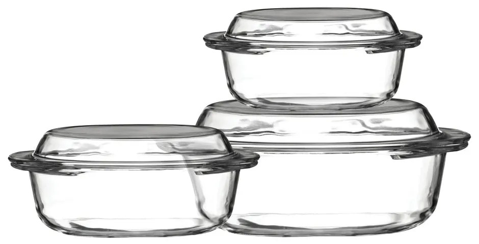 Üveg sütőtál készlet 3 db-os 21x24 cm Ovenlove – Premier Housewares