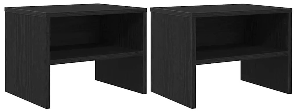 Éjjeliszekrény 2 pcs Musta tammi 40 x 40 x 30 cm Faanyag
