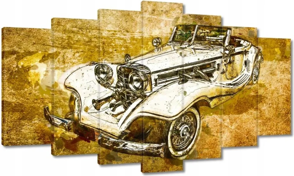 Festmények 140x80 Antik autó