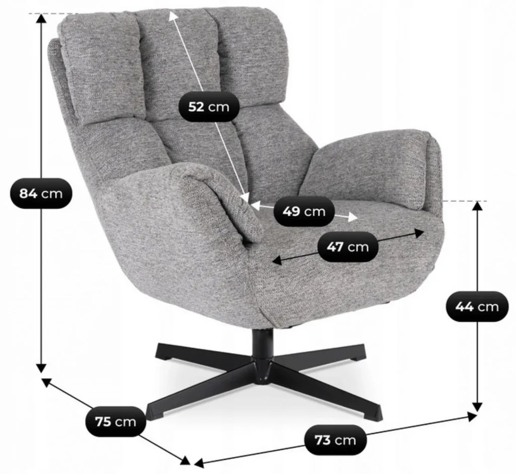 Forgó Relaxfotel Szürke Színben. REAL