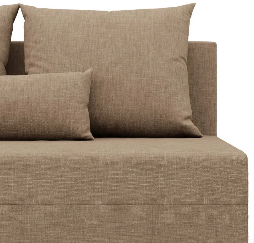 Nobu sarokkanapé, fonott, univerzális oldal, bézs