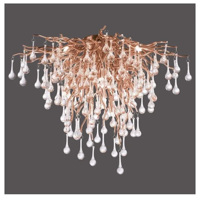 Paul Neuhaus 8091-11 - Felületre szerelhető csillár ICICLE 9xG9/40W/230V átm. 50 cm réz