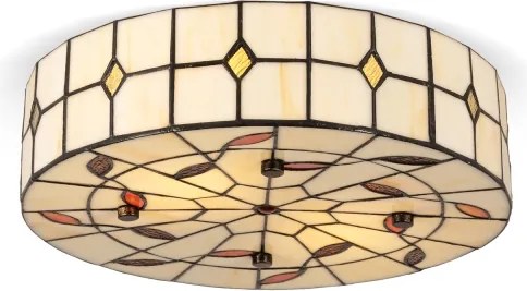 Brilagi - Tiffany vitrázs mennyezeti lámpa FOLIA 3xE27/60W/230V átm. 40 cm