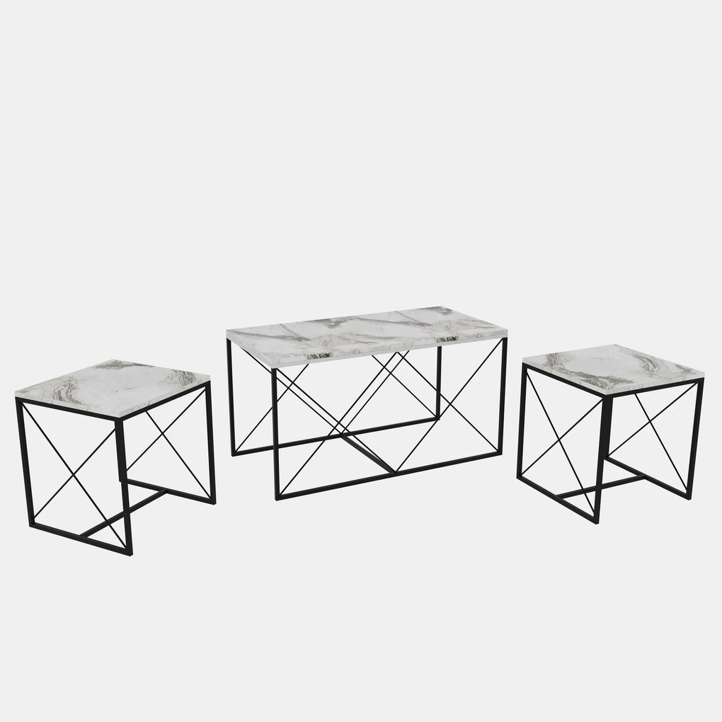 Dohányzóasztal Defne - Fehér Marble