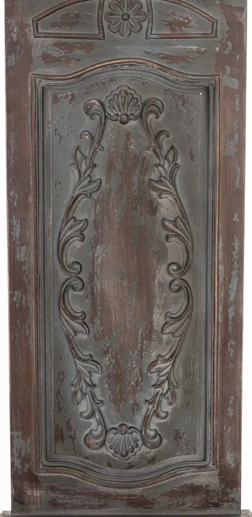 Casa Roma Siena nagyméretű sötétbarna vintage fa ajtó mintájú faldekoráció 137x41x4,5cm