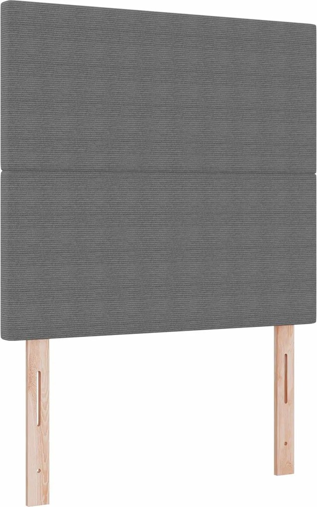 vidaXL LED ágytámla LED -es lámpákkal Világosszürke 100 cm Poliészter