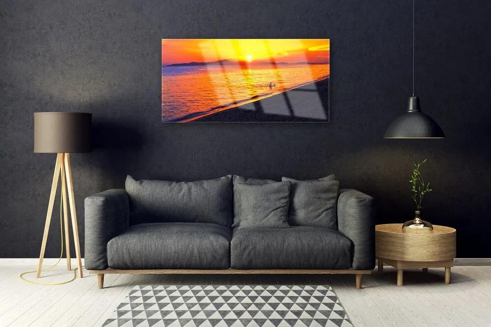 Akrilkép Sun Sea Beach Landscape 125x50 cm