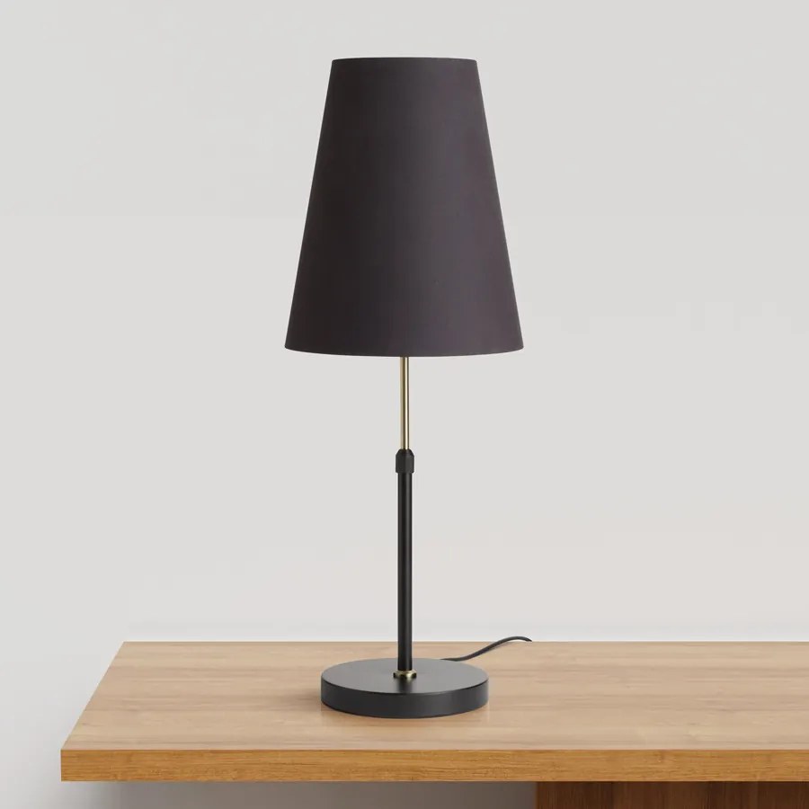 RENDL EMMETT asztali lámpa fekete antikolt sárgaréz 230V LED E27 15W