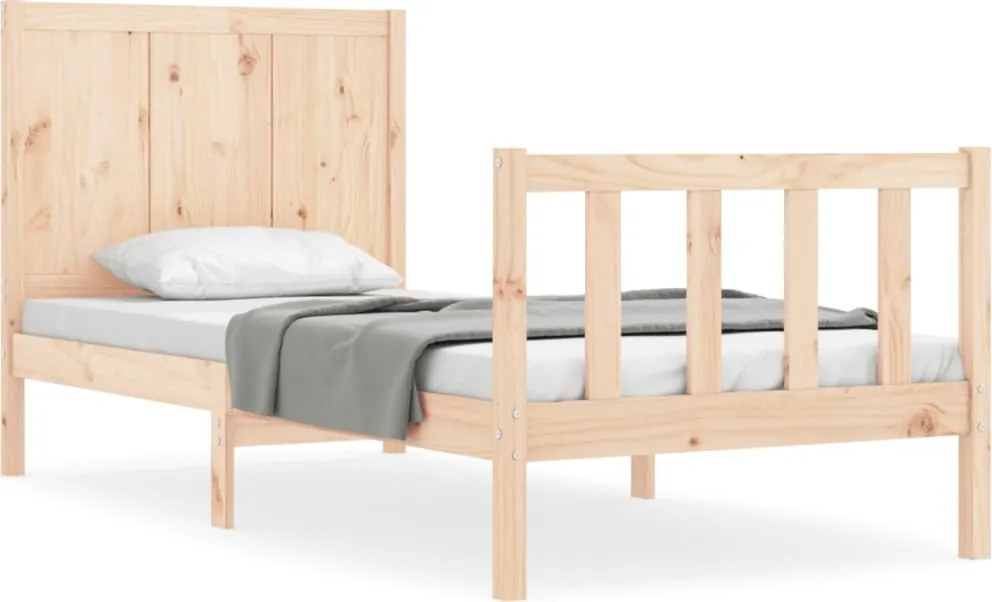 vidaXL tömör fenyőfa ágy matrac nélkül 100 x 200 cm