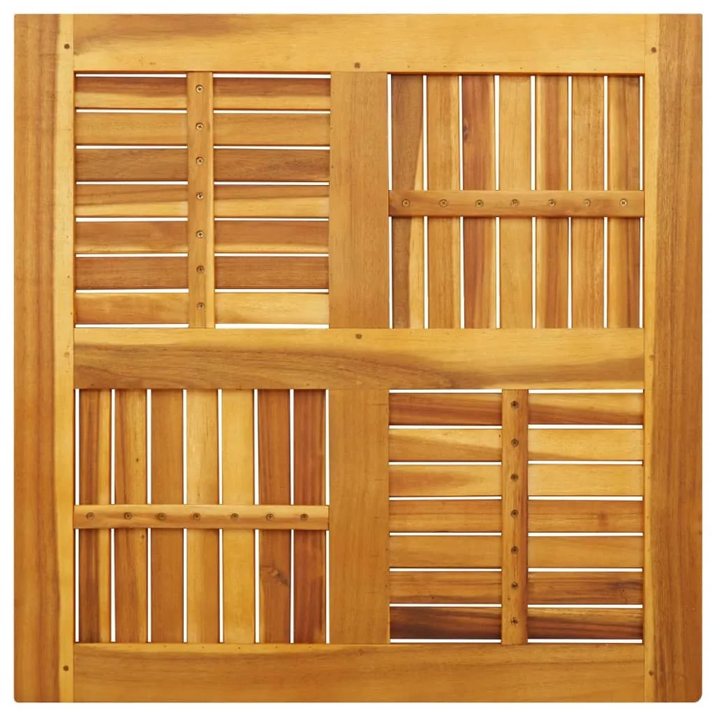 tömör akácfa négyzet alakú asztallap 80 x 80 x 2 cm
