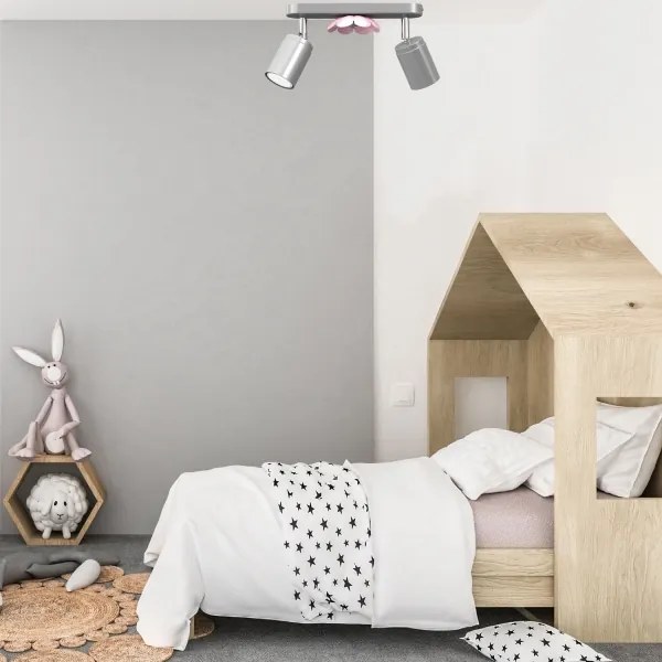 Spotlámpa FLOWER 2xGU10/8W/230V matt króm